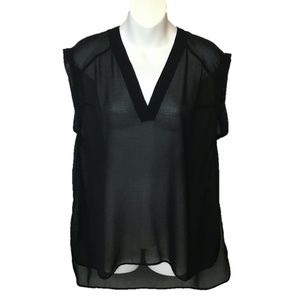 T by Alexander Wang Black Sleeveless Mesh Top
